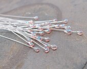 2" Headpins with Fairy Carnival Glitter qty 6 450V bead on wire