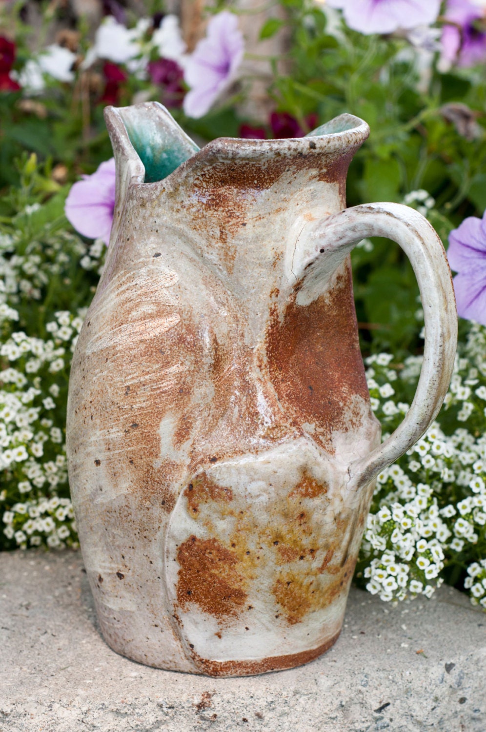 Salt Fired Ceramic Pitcher