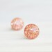 Sparkling Peach Glitter Posts - Hypoallergenic Surgical Stainless Steel Posts - nude neutral peach - Wedding
