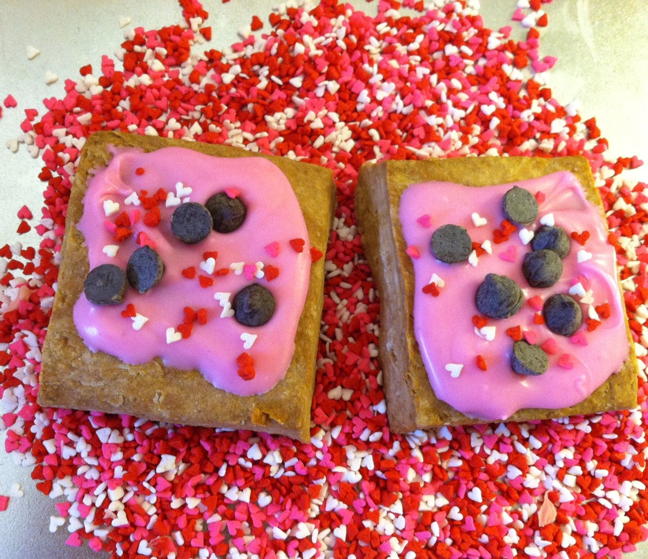 Maple Vanilla Blondies - All Natural - Gourmet Dog Treats, 2 count - Yogurt Coating - Sprinkles - Carob Chips