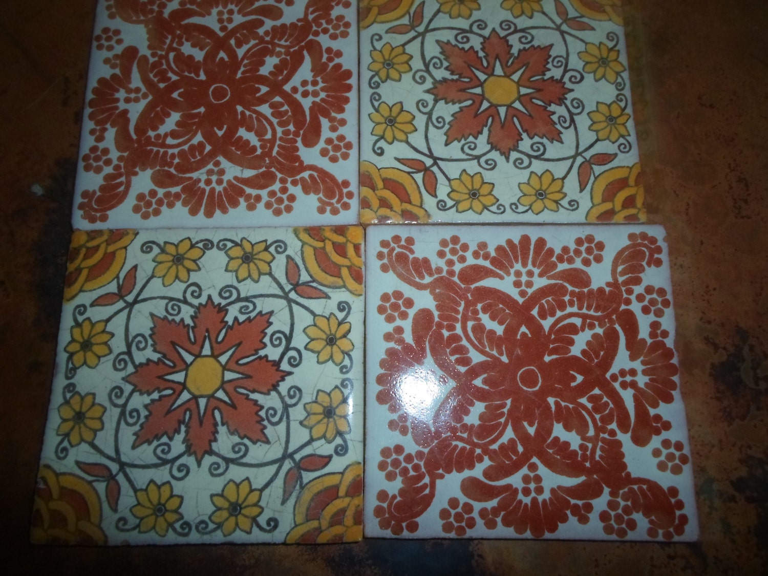 Mexican Handpanted Clay Tiles
