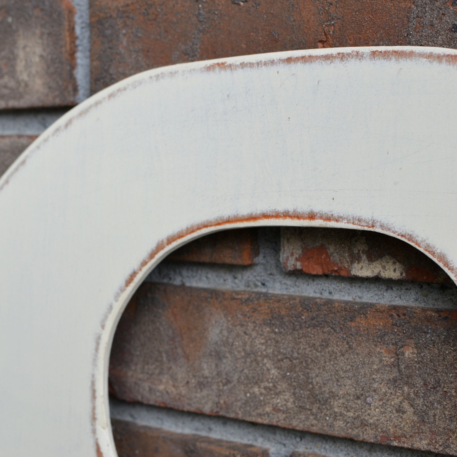 Wedding Guestbook Wooden Letter S 24" Distressed Ivory, all letters many colors available
