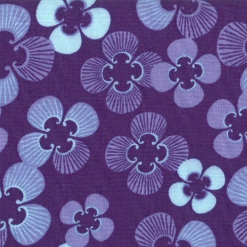 1 Yard "Good Fortune" - Yoshino Reflection Purple - by Kate Spain for Moda