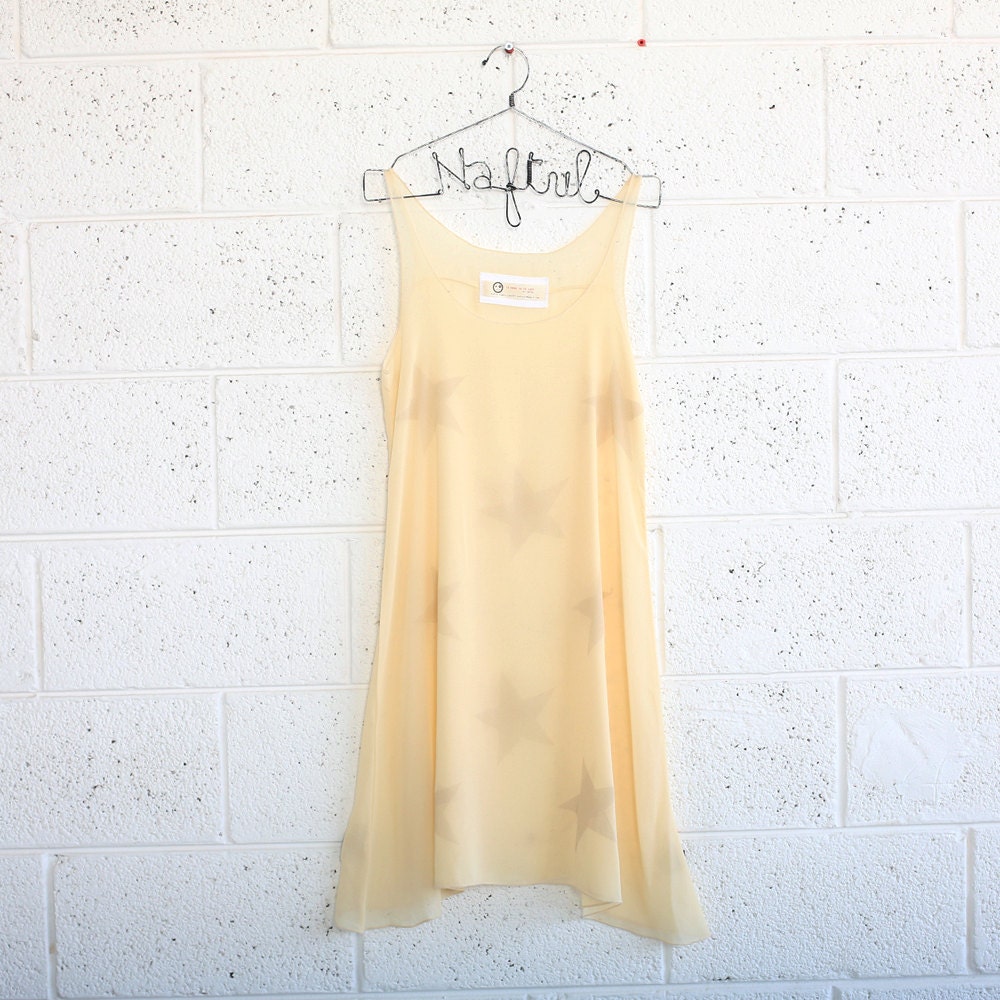 Star Tank Dress- Cream