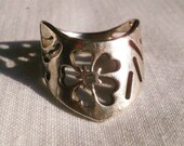 Vintage Sterling Silver Flower Ring
