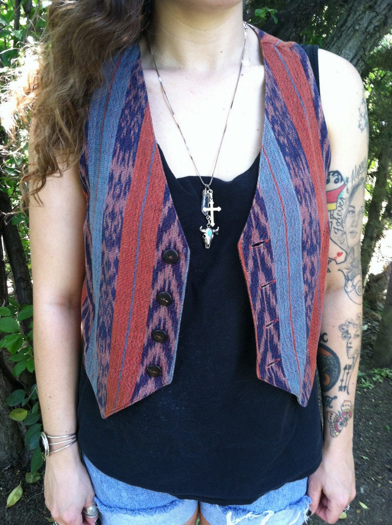 90s southwestern vest size small