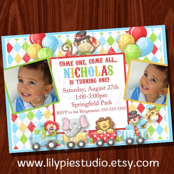Circus Carnival Birthday Invitation PRINTABLE Digital File Il_570xn