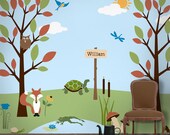 Tree Wall Stencils, Forest Wall Mural for Girls Room Mural, 29 LARGE Forest Wall Stencils