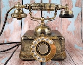 Vintage Antique French Style Victorian Art Deco Rotary Telephone