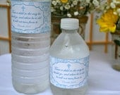 Blue Damask Baptism- water bottle wrappers- print your own Il_170x135