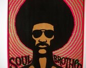 Original Blacklight "Soul Brother" Vintage poster 1969