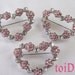 Heart Brooch with Rhinestones - 3 brooches