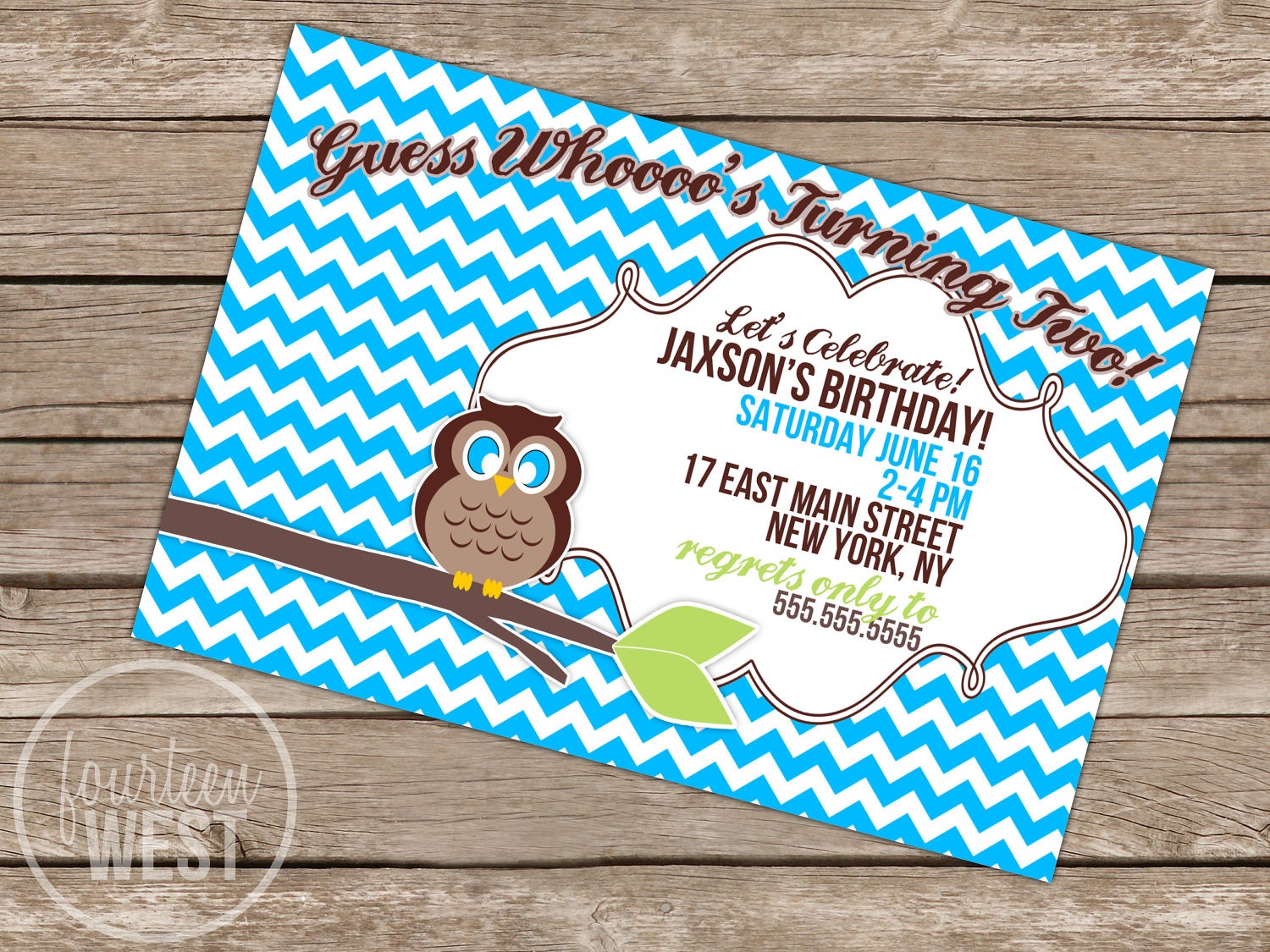 Owl Birthday Invitation (Printable Digital File) Il_570xn