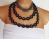 hand crochet infinity loop circle scarf necklace christmas gift for her