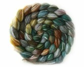 merino bamboo silk top HYPOCRITE roving hand painted 4.4oz