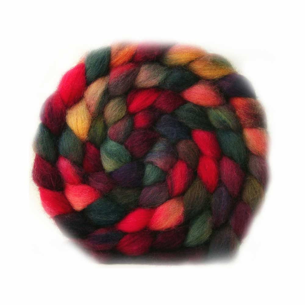 Buy 3 Get 1 Free - norwegian top UPROAR roving hand painted 6.6oz