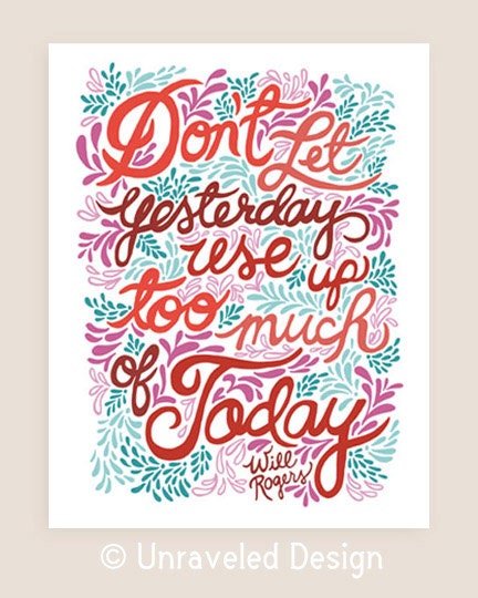11x14-in Will Rogers Quote Illustration Print.