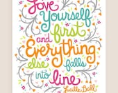 8x10-in Lucille Ball Quote Illustration Print.