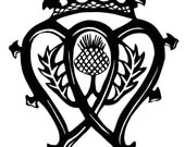 CELTIC Luckenbooth 4 - Original Paper Cutting -  8x10" - Marriage - WEDDING - Valentine - Anniversary - Engagement