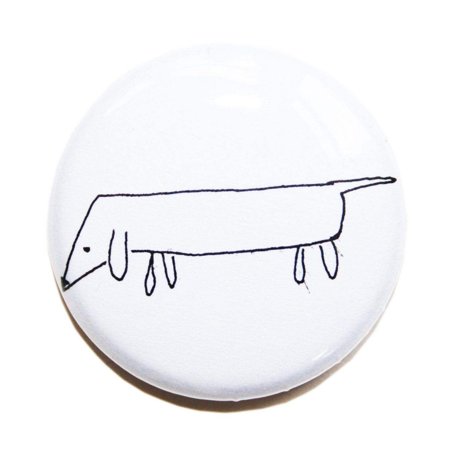 Cute Fridge Magnets, Sausage Dog Magnets, Weiner Dog, Dachshund, Unique Party Favor, Adorable Gift Idea,  Black, White, Little French Poosac