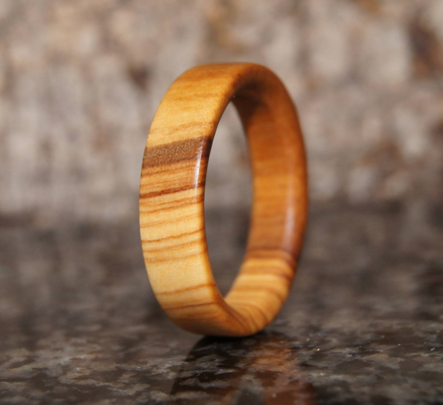 Olive Wood Ring Size 10 3/4