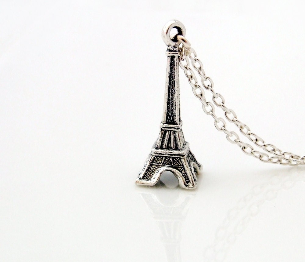 Eiffel Tower Necklace Silver