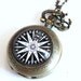 Silhouette Pocket Watch - Vintage compass