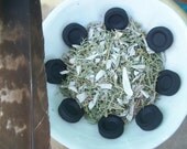 Smudge Blend 3oz. White Sage Desert Sage Cedar Juniper & 8 Charcoal Briquettes Cleansing Purifying Strength Guidance Sweat Lodge Altar Herbs