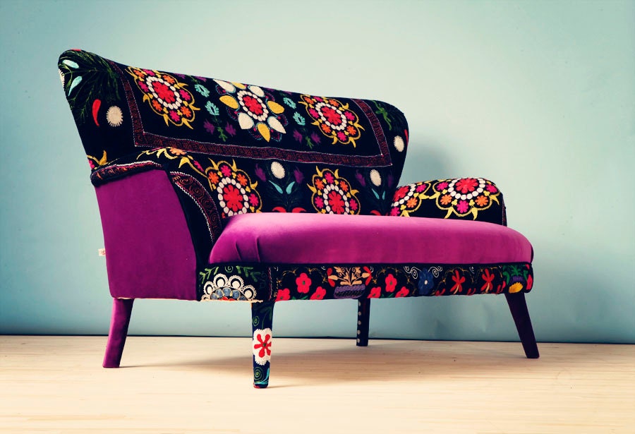 Patchwork sofa with Suzani fabrics - 2