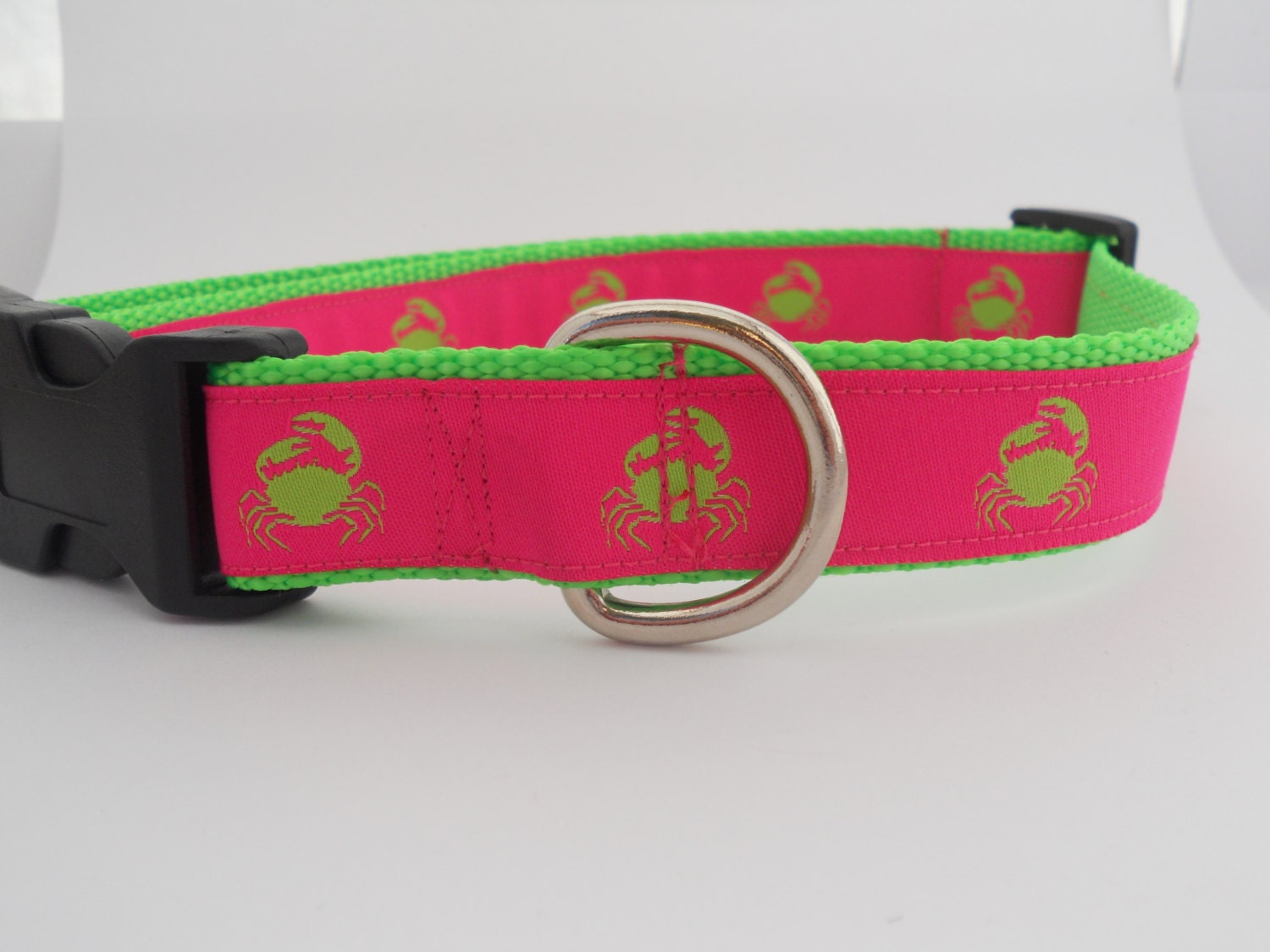 Pink Crab Dog Collar