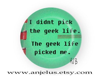 Geek Life 1 inch pinback button badge Math equation