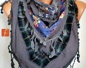 Mother's Day Gift  - Gray Scarf  Women  Scarf  Shawl -  Cowl Scarf  - fatwoman