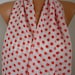 Polka Dot Infinity Scarf Shawl Circle Scarf Loop Scarf Gift -fatwoman - white - red polka dot