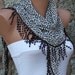 BIG SALE Brown Heart scarf Love Scarf - Cowl Scarf with Lace Edge - Women's fashion - fatwoman