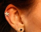 Tiny Crystal Starfish 316L Surgical Steel Cartliage Earring Tragus Helix Piercing
