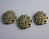 CHARM-AB-BUB-16MM - Antique Bronze Bubble Charms - 6 pcs