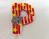 Fondant Circus Alpha  Cake Topper