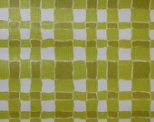 1970's Vintage Retro Wallpaper green and White Plaid