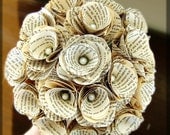 Book Page Bouquets -Book Page Boutonnieres -Book Corsages- Book Page Flowers -Vintage Paper Flowers -Paper Roses -Eco Wedding