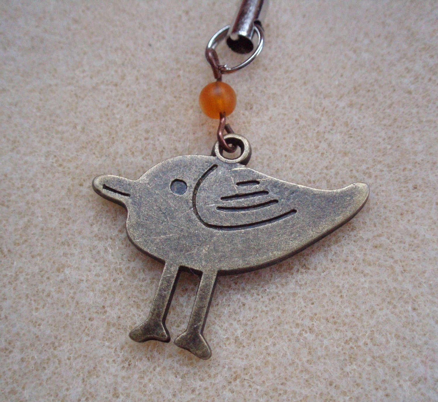 Leggy bird - zipper pull