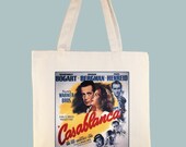 Casablanca Vintage Movie Poster 15x15 Canvas Tote -- other tote sizes and personalization available