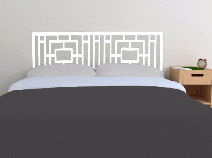Queen Headboard decal  - Vinyl wall sticker decal - Geometric Pattern