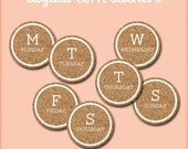 Days of the Week Digital Cork Circles