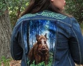 Custom painted denim jacket