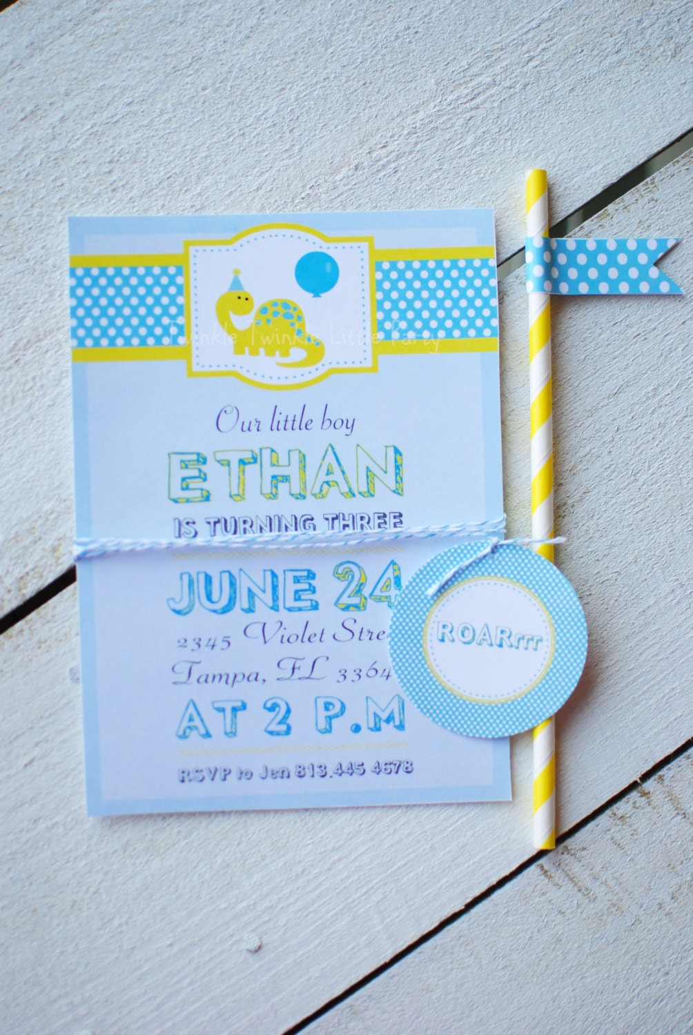 Dinosaur Birthday Party Invitation Il_170x135