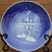 VINTAGE B&G Copenhagen Porcelain Swan Christmas Plate Dated 1974