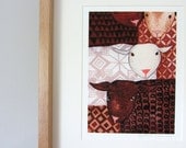 A5 Giclee print: Sheep illustration