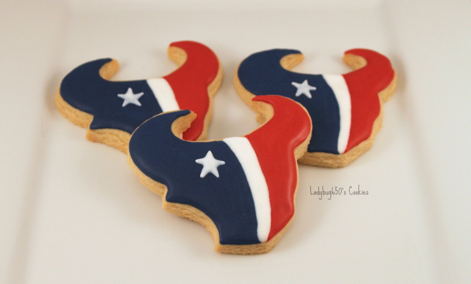 12 Texans Logo cookies, handmade & iced