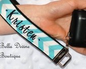 Personalized camera strap for point and shoot camera key fob style