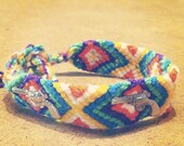 Silver Gun Studded Friendship Bracelet